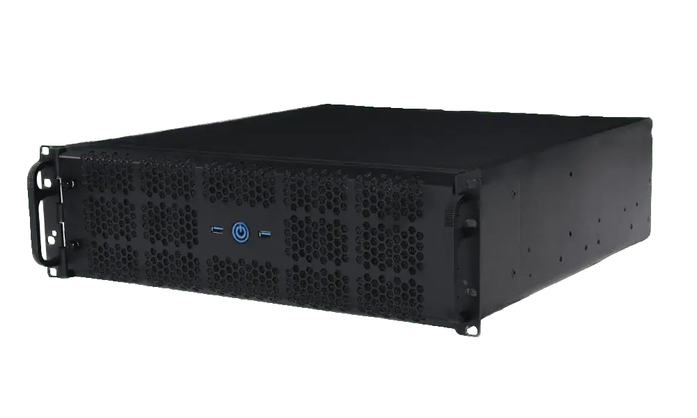3U PC Front Angled