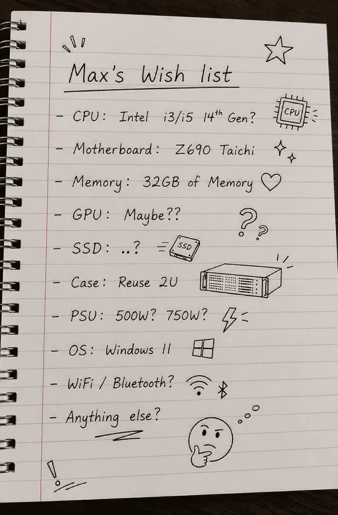 Max's wish list