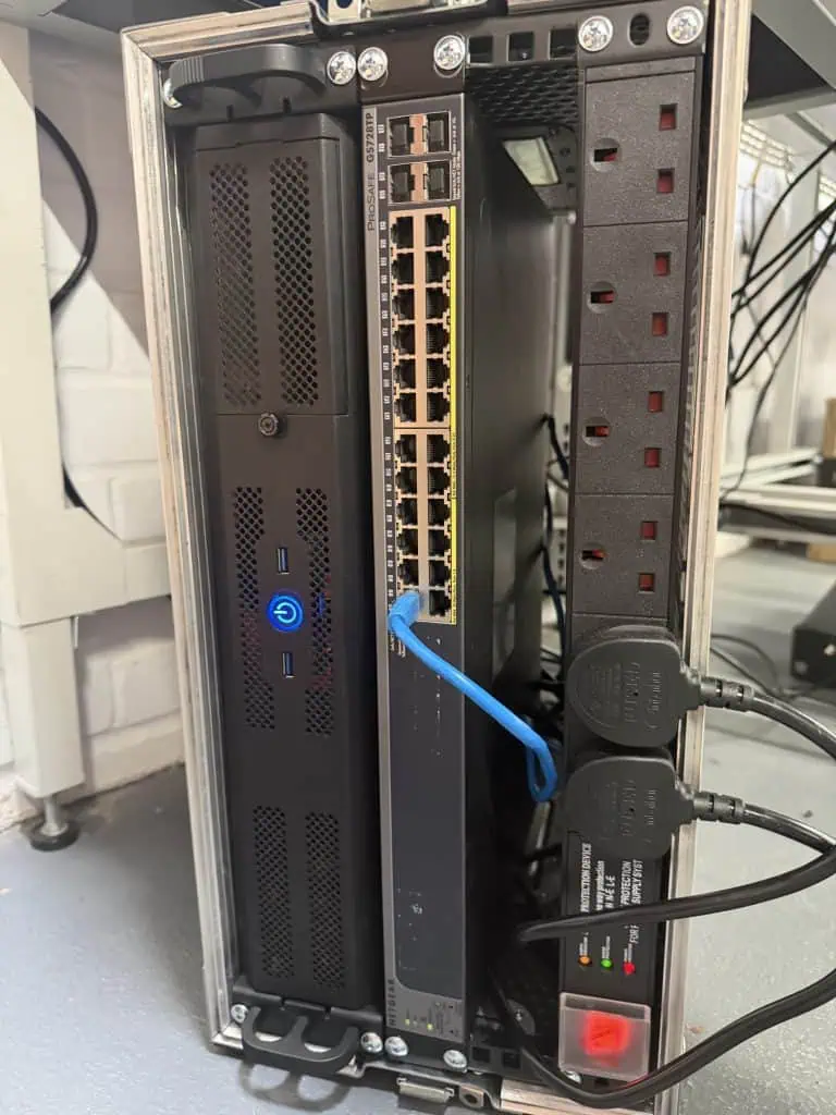 Complete computer switched on